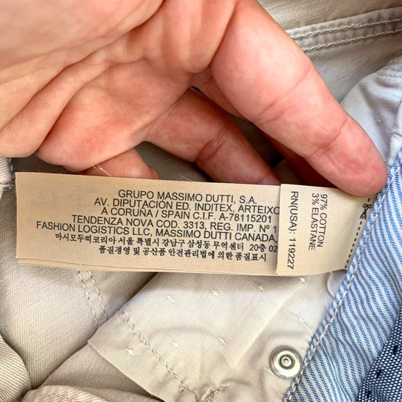 Massimo Dutti Skinny Cream Pants Small - Picture 5 of 7